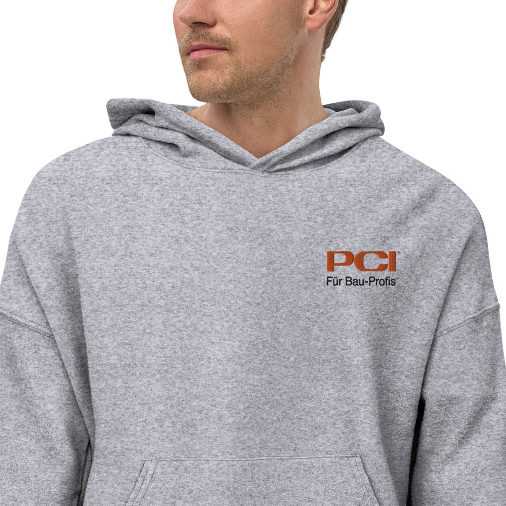 PCI "Signature Stick" Unisex-Hoodie aus Veloursvlies