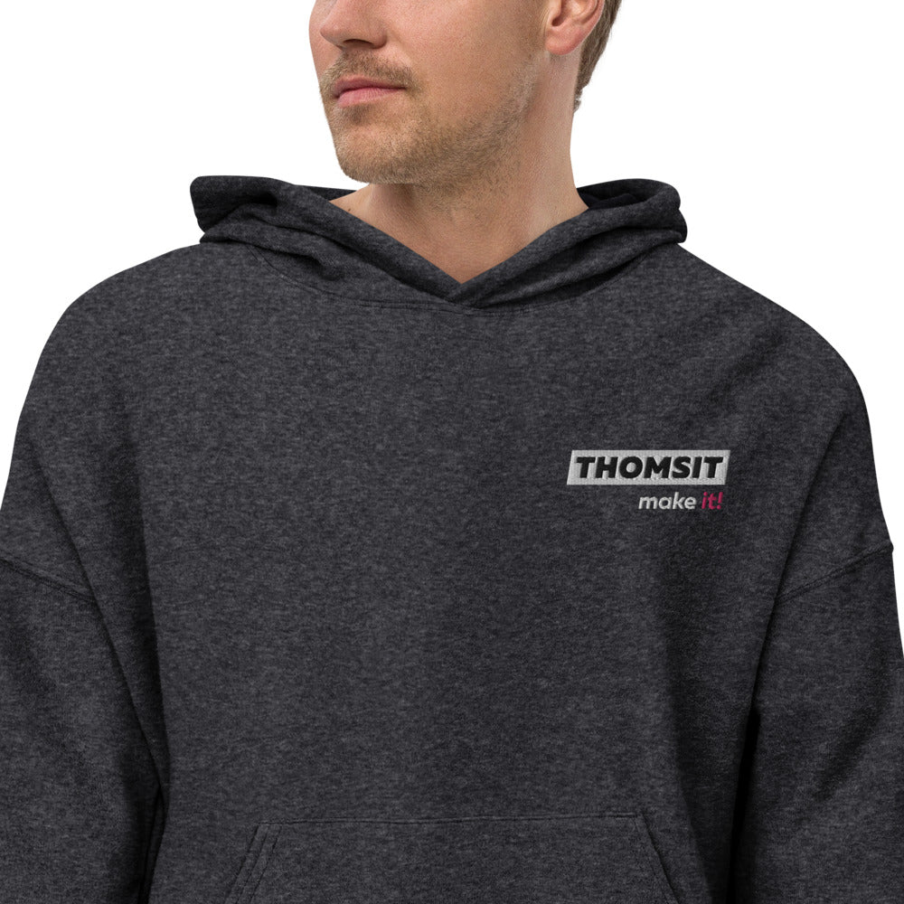 THOMSIT "Signature Stick"  Unisex-Hoodie aus Veloursvlies